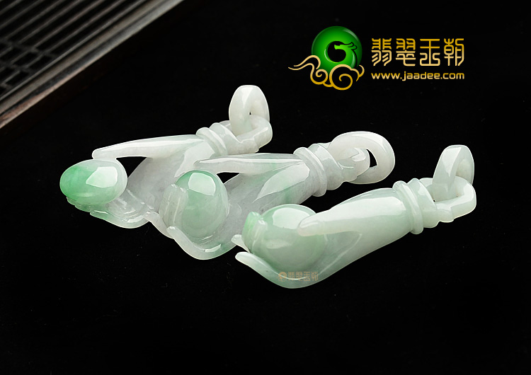 糯冰种飘翠佛手挂件(一批走)