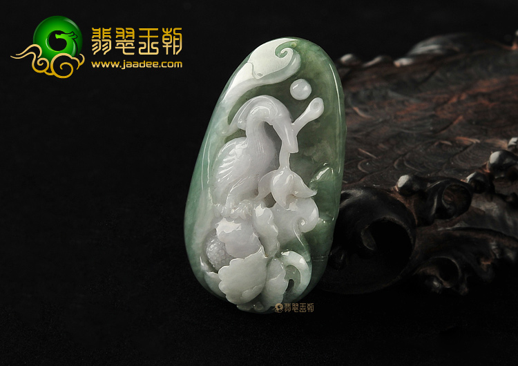 糯冰种蓝水一路连科挂件