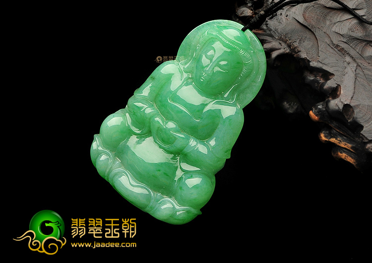(超值推荐)糯冰种翠色观音挂件