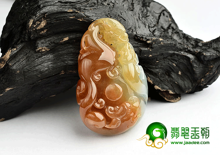 (超值推荐)冰种褐黄翡龙行如意挂件