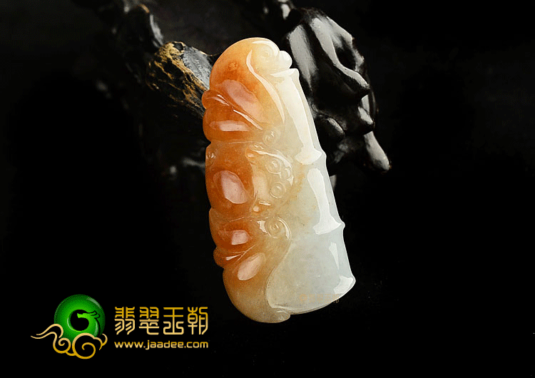 糯冰种红黄翡节节高挂件