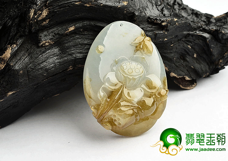 冰种褐黄翡一品清廉挂件