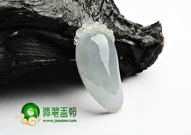 冰种淡紫罗兰福瓜挂件