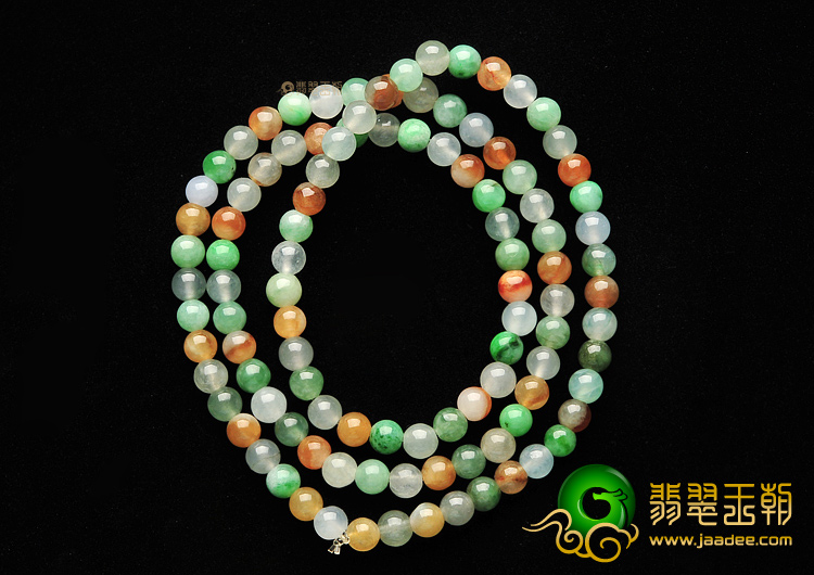 糯冰种三彩手链