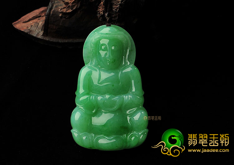 (超值推荐)糯冰种翠色观音挂件