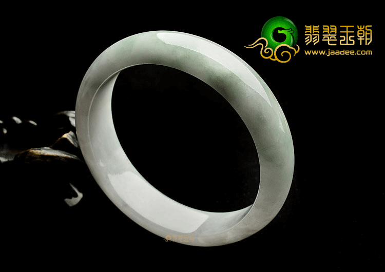 糯冰种飘花手镯(62.5mm)