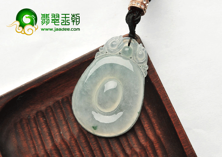 (超值推荐)冰种略飘花福在眼前挂件