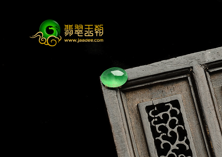 冰玻种翠色戒面