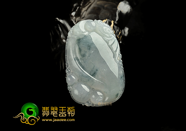冰种飘花福寿如意挂件