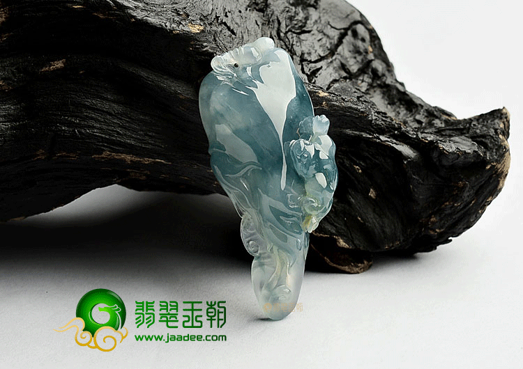 冰玻种飘花人生如意挂件