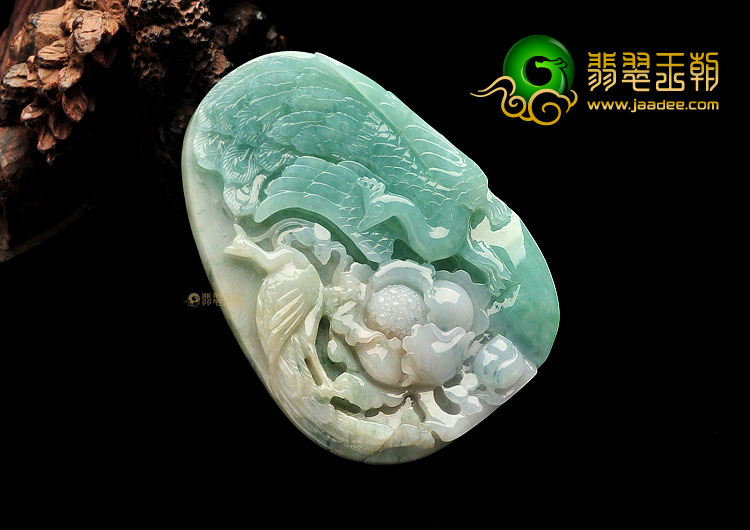 糯冰种蓝晴水雀之灵挂件