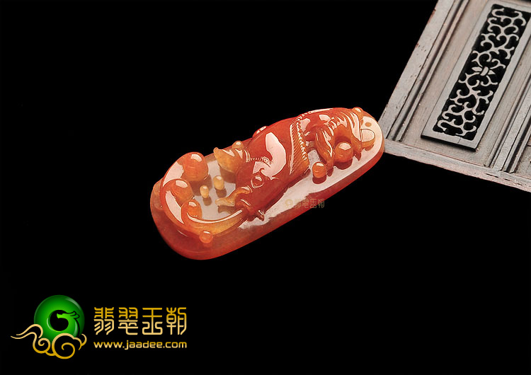 冰种红翡年年有余挂件