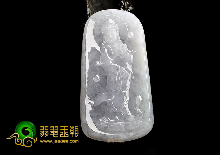 (超值推荐)冰种淡紫罗兰站观音挂件