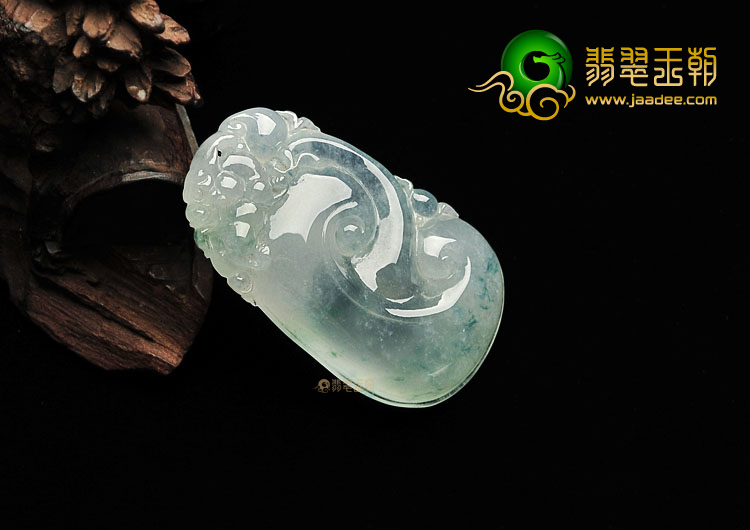 冰种晴水飘花貔貅如意挂件