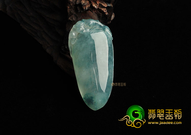 冰种飘花福瓜挂件