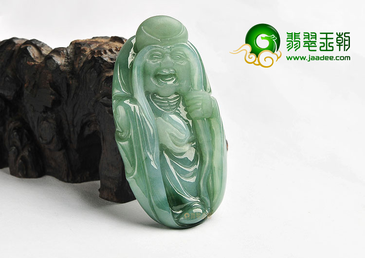 糯冰种蓝晴水寿星挂件