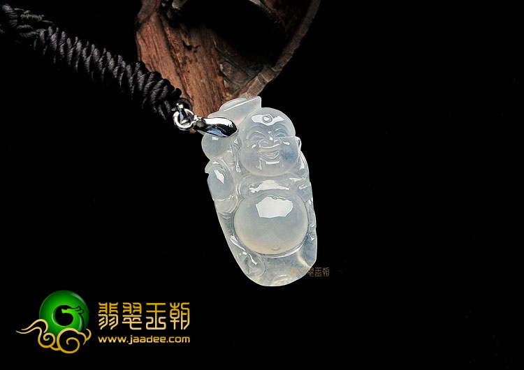 冰种淡晴水站佛挂件