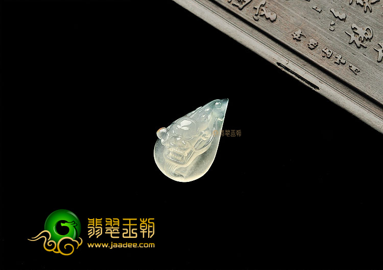 冰玻种晴水龙头戒面