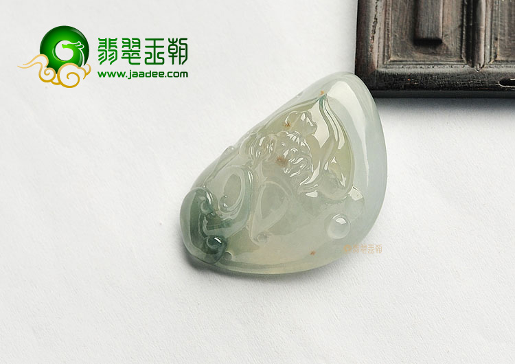冰种晴水飘花貔貅如意挂件