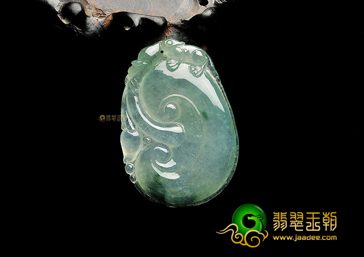 冰种晴水飘花如意挂件
