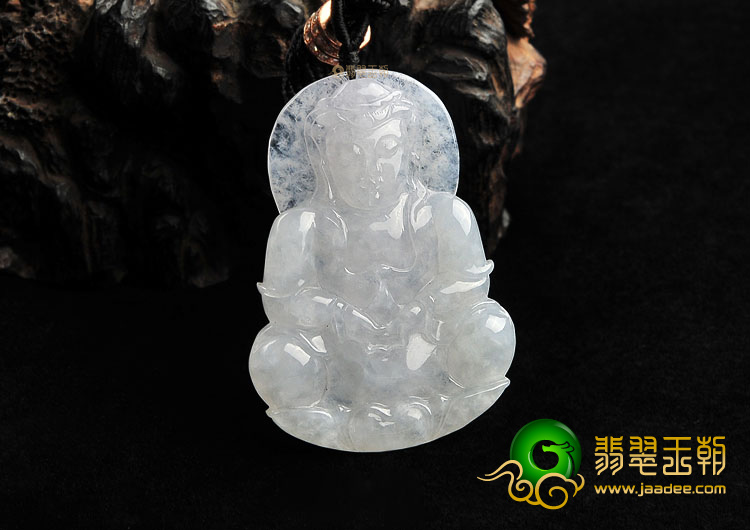 冰种无色观音挂件