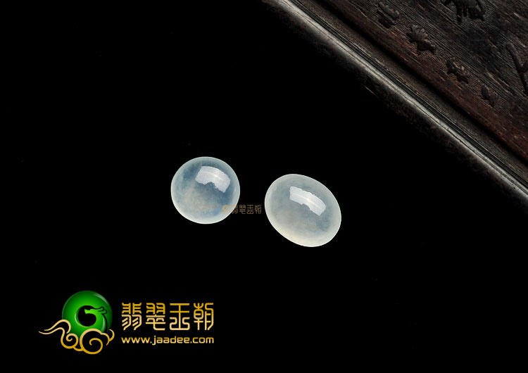(超值推荐)冰种淡晴水戒面(一对)
