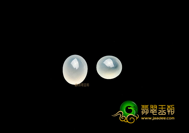 (超值推荐)冰种淡晴水戒面(一对)