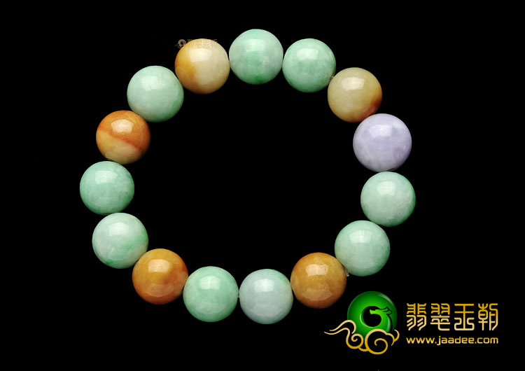(超值推荐)糯冰种三彩手链