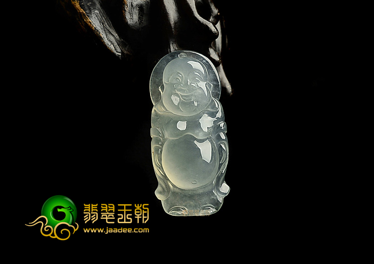 冰玻种晴水站佛挂件