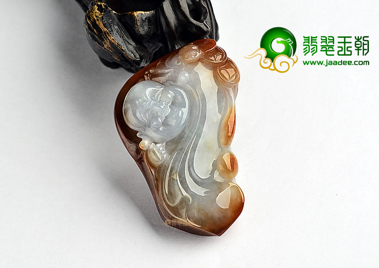 糯冰种红翡逍遥佛挂件
