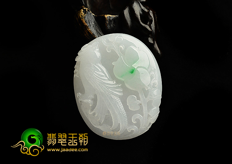 糯冰种略飘花英明神武挂件