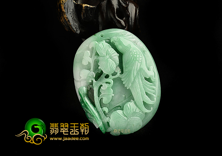 糯冰种飘翠英明神武挂件