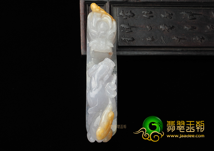 (超值推荐)糯冰种晴水飘黄翡龙钩挂件