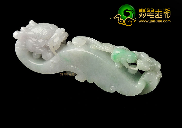 (超值推荐)糯冰种飘翠龙钩挂件