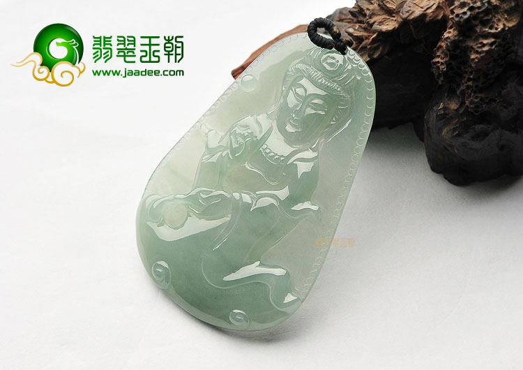 (超值推荐)冰种晴水站观音挂件