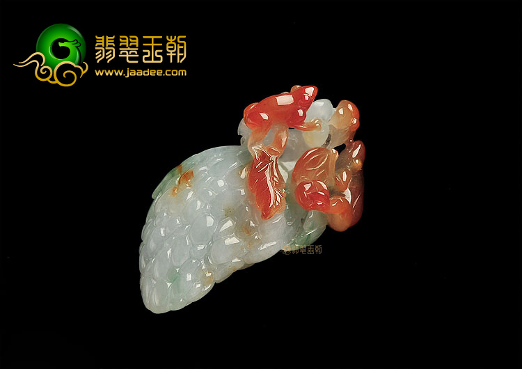 糯冰种晴水红翡苦尽甘来挂件