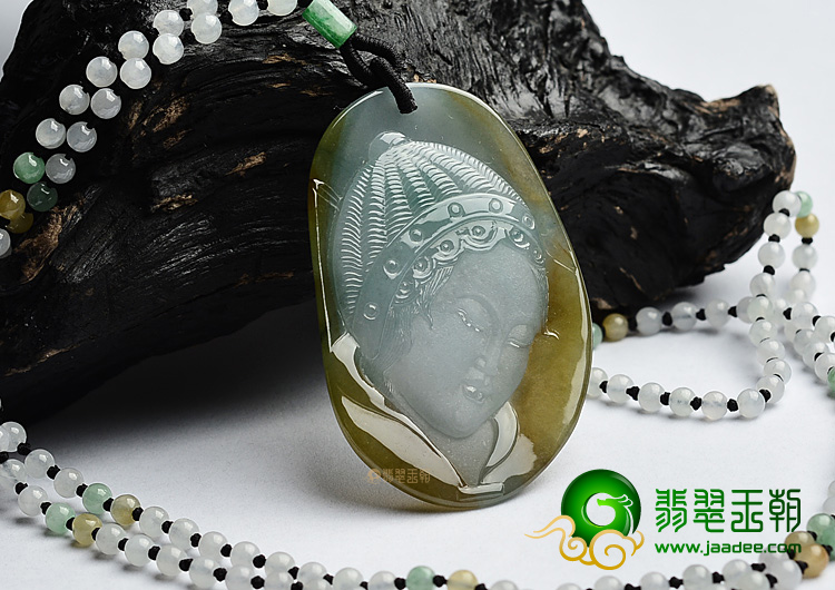(超值推荐)冰种晴水褐黄翡阿诗玛挂件