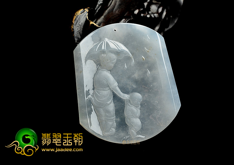 (超值推荐)冰种晴水母子情深挂件