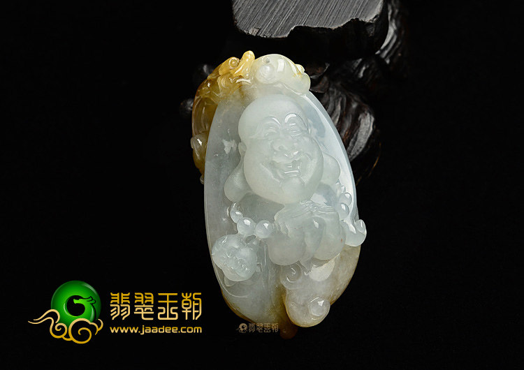 (超值推荐)糯冰种黄翡望子成龙挂件