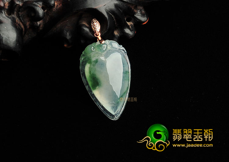 (超值推荐)冰种飘花寿桃挂件