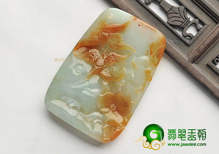 冰种晴水红翡比翼双飞挂件