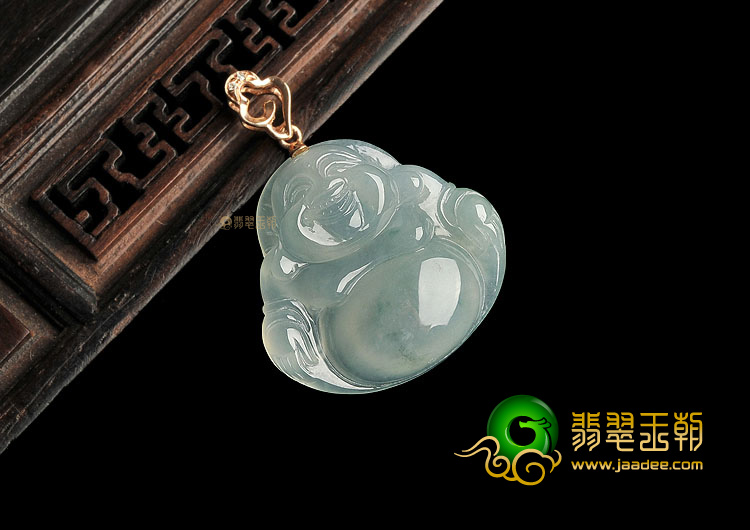 (超值推荐)冰种晴水略飘花玉佛挂件