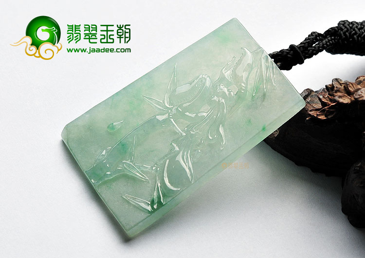 糯冰种晴水飘花飞黄腾达挂件