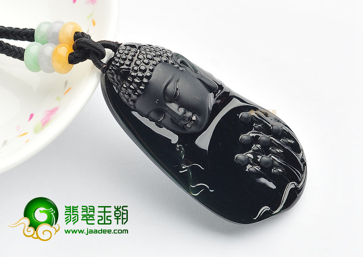 (超值推荐)冰玻种墨翠普度众生挂件