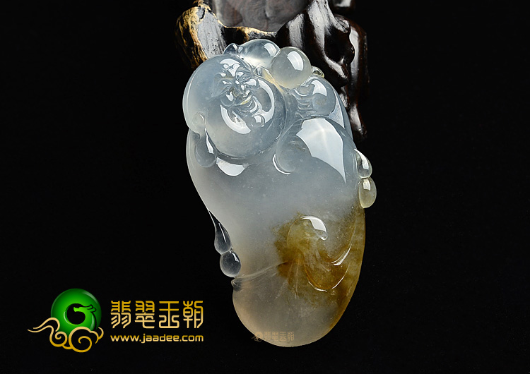 (超值推荐)冰种晴水飘黄翡玉佛挂件