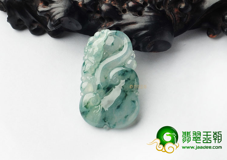 冰种飘花如意寿挂件