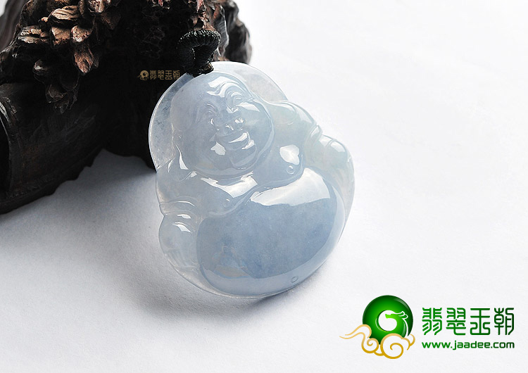 冰种紫罗兰玉佛挂件
