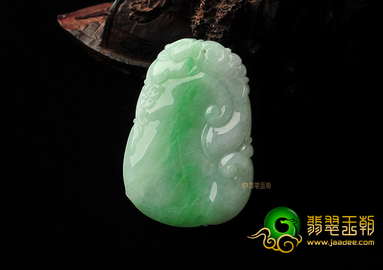 (超值推荐)糯冰种飘翠如意挂件