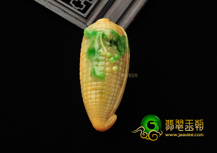 (超值推荐)糯冰种黄加绿五谷丰登挂件