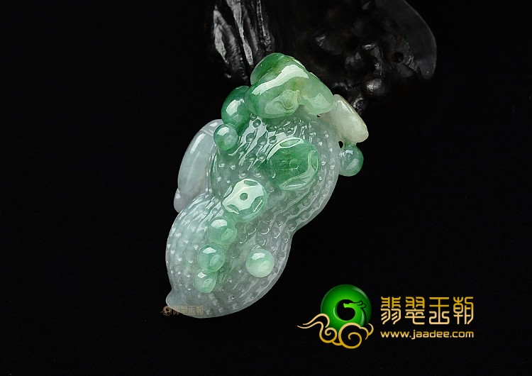 (超值推荐)糯冰种淡黄加绿生意兴隆挂件